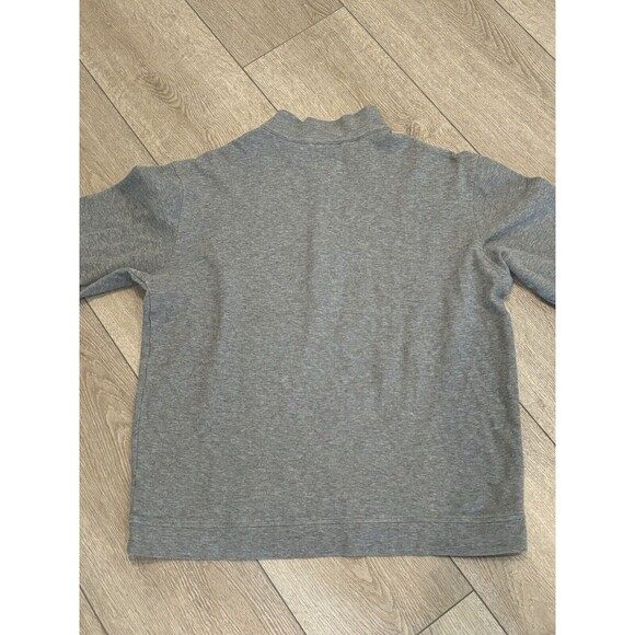 Linksoul Sweater Mens XL Tempus Fugit Grey Quarter Zip Pullover Golf Preppy - Picture 10 of 10